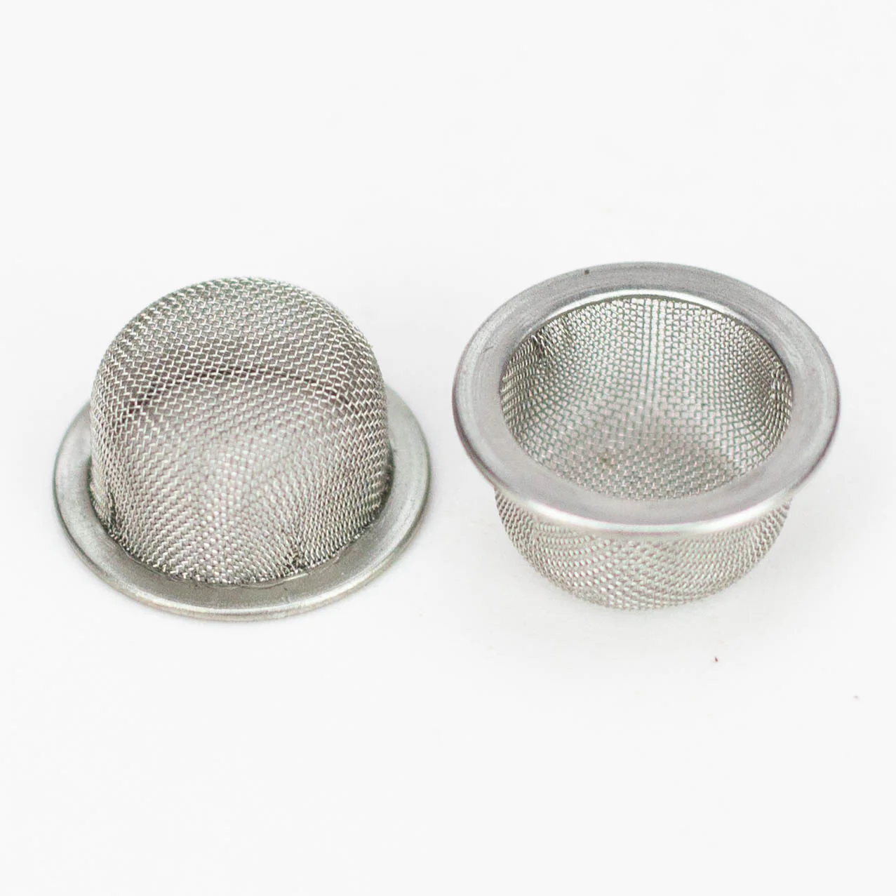 16mm Silver - Preformed with Rim Stainless Steel Bowl Screens (10-Pack)