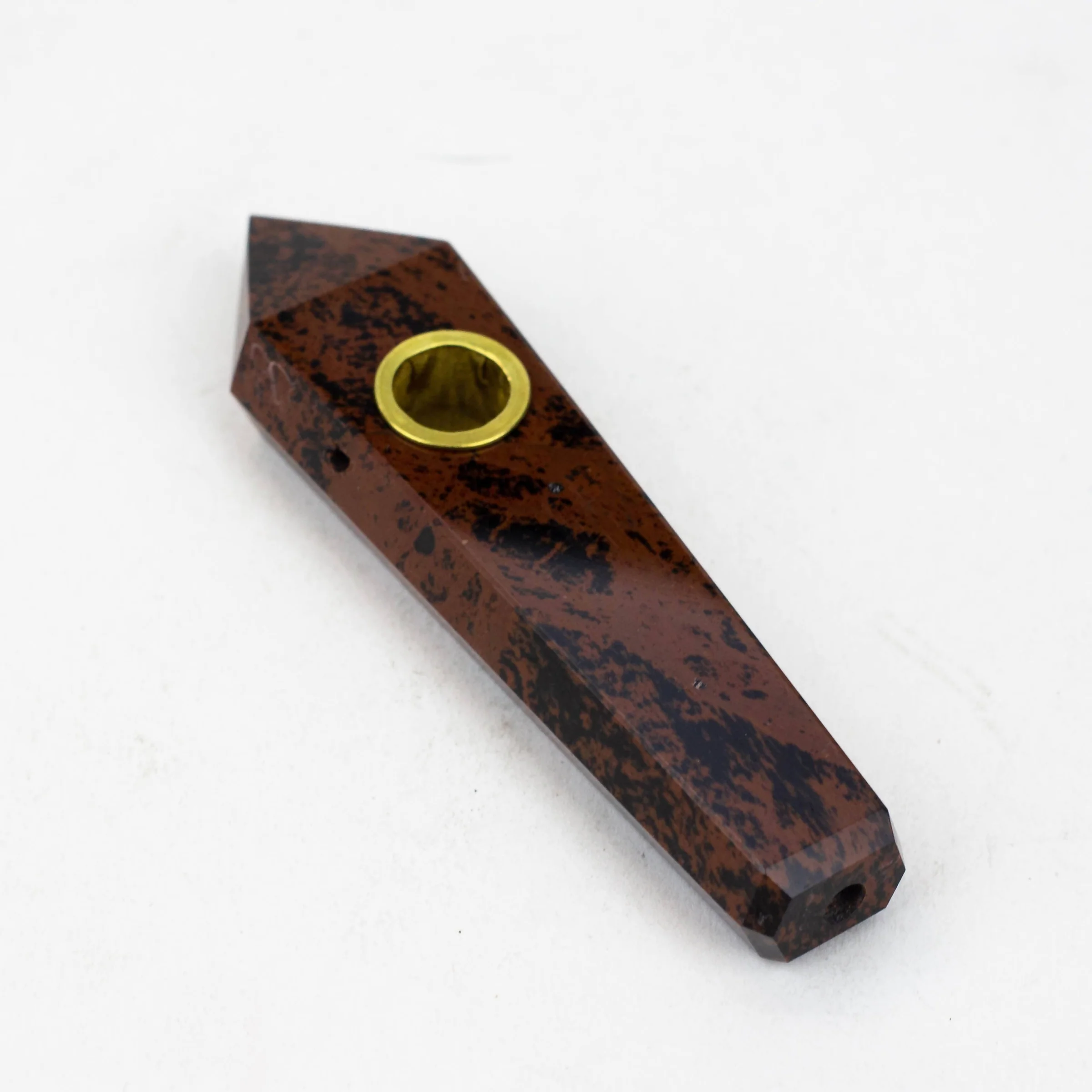 Mahogany Obsidian - Crystal Stone Smoking Pipe No Choke Hole